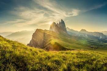 Odle Heisler Secede In Val Gardena Dolomites Italy Photo Cool Wall Decor Art Print Poster 24x16