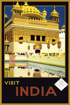 Visit India Delhi House Vintage Travel Cool Wall Decor Art Print Poster 16x24