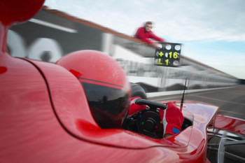 Formula One Driver in Motion Information Sign Photo Photograph Cool Wall Decor Art Print Poster 24x16