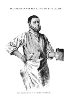 Victorian Blacksmith Drinking Beer From a Tankard Cool Wall Decor Art Print Poster 16x24