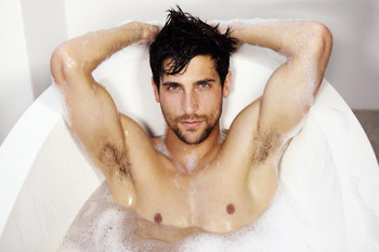Wanna Join Me Hot Guy in a Bathtub Photo Photograph Cool Wall Decor Art Print Poster 24x16