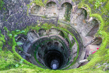 View of a Section of the Quinta da Regaleira Photo Photograph Cool Wall Decor Art Print Poster 24x16