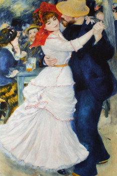 Pierre Auguste Renoir Dance at Bougival Realism Romantic Artwork Renoir Canvas Wall Art French Impressionist Art Posters Portrait Painting Wall Decor Posters Cool Wall Decor Art Print Poster 16x24