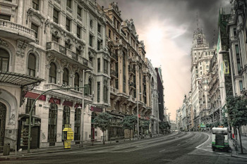 Empty Street in Madrid Spain Photo Photograph Cool Wall Decor Art Print Poster 24x16