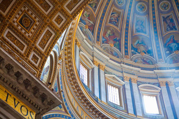 Dome of St Peters Basilica in Rome Italy Photo Photograph Cool Wall Decor Art Print Poster 24x16