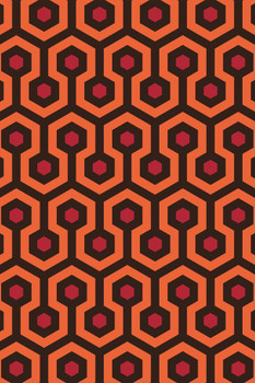 Overlook Hotel Retro Carpet Hexagon Pattern Horror Movie Spooky Scary Halloween Decoration Cool Wall Decor Art Print Poster 24x36