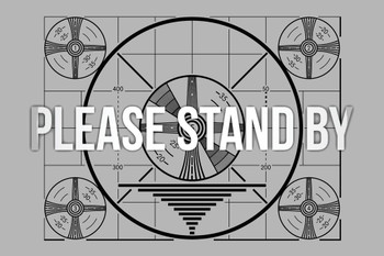 Please Stand By Test Pattern Classic Vintage TV Broadcast Signal Cool Wall Decor Art Print Poster 24x16