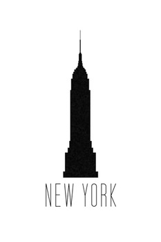 Cities New York City Empire State Building White Cool Wall Decor Art Print Poster 12x18