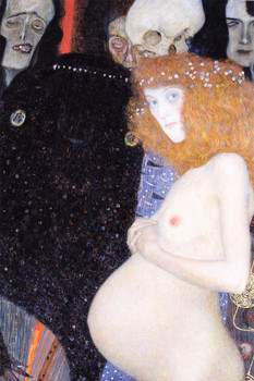 Gustav Klimt Hoffnung 1903 Art Nouveau Prints and Posters Gustav Klimt Canvas Wall Art Fine Art Wall Decor Women Pregnant Landscape Abstract Painting Cool Wall Decor Art Print Poster 16x24