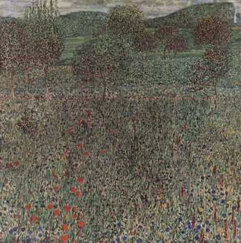 Gustav Klimt Flower Field in Litzlberg Art Nouveau Prints and Poster Gustav Klimt Canvas Wall Art Fine Art Nature Landscape Abstract Symbolist Painting Cool Wall Decor Art Print Poster 16x24