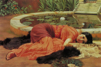 John William Godward Sweet Idleness Cool Wall Decor Art Print Poster 16x24