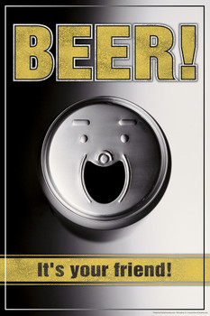 Beer! Its Your Friend! Drinking Humor Cool Wall Decor Art Print Poster 16x24