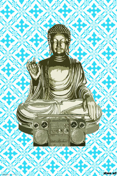 Steez Buddha Boombox Cool Wall Decor Art Print Poster 12x18