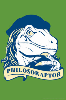 Philosoraptor Dinosaur Philosopher Humor Dinosaur Poster For Kids Room Dino Pictures Bedroom Dinosaur Decor Dinosaur Pictures For Wall Dinosaur Wall Art Prints Cool Wall Art Print Poster 24x36