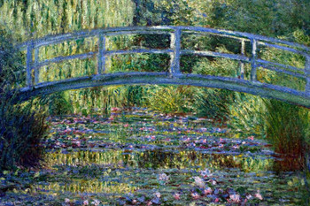 Laminated Le Pont Japonais a Giverny by Claude Monet Fine Impressionist Art Posters Claude Monet Prints Nature Landscape Painting Claude Monet Canvas Wall Art French Decor Poster Dry Erase Sign 16x24