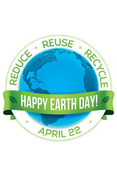 Laminated Happy Earth Day April 22 Reduce Reuse Recycle Sign Poster Environmental Eco Global Health Poster Dry Erase Sign 16x24