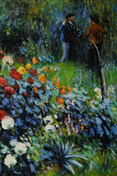 Laminated Pierre Auguste Renoir The Garden In The Rue Cortot Realism Romantic Artwork Renoir Canvas Wall Art French Impressionist Art Posters Wall Decor Landscape Posters Poster Dry Erase Sign 16x24