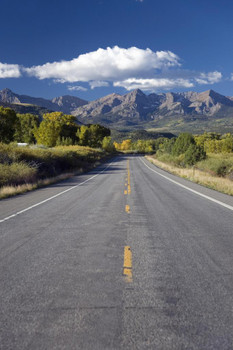 Laminated Colorado Route 62 to Telluride from Ridgeway Photo Photograph Poster Dry Erase Sign 16x24