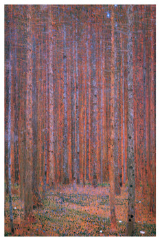 Gustav Klimt Fir Forest Poster Tannenwald Trees Painting 1918 Austrian Symbolist Painter Cool Wall Decor Art Print Poster 12x18