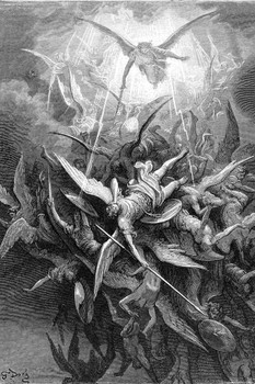 Fall of the Rebel Angels Engraving by Gustav Dore Cool Wall Decor Art Print Poster 16x24