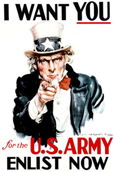 Uncle Sam I Want You Army WPA War Propaganda Cool Wall Decor Art Print Poster 16x24