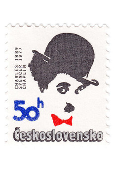Laminated Sir Charles Spencer Charlie Chaplin Movie Film Actor Postal Stamp Poster Dry Erase Sign 16x24