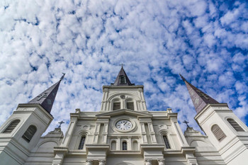 Clouds over Saint Louis Cathedral New Orleans Photo Photograph Cool Wall Decor Art Print Poster 24x16