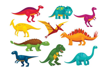 Laminated Dinosaurs Cartoon Collection Kids Room Art Dinosaur Nursery Prints Dinosaur Wall Art For Kids Room Dinosaur Poster For Kids Room Dino Pictures Bedroom Dinosaur Poster Dry Erase Sign 16x24