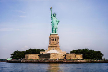 Statue of Liberty New York City Harbor Photo Photograph Cool Wall Decor Art Print Poster 24x16