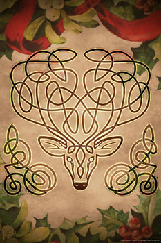 Laminated Celtic Stag by Brigid Ashwood Poster Dry Erase Sign 16x24