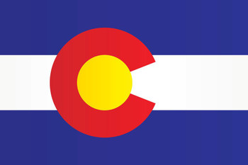 Laminated Colorado State Flag Poster Dry Erase Sign 16x24
