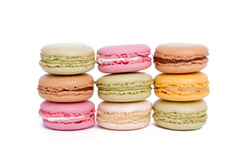 Stacks of Sweet Colorful French Macaroons Photo Photograph Cool Wall Decor Art Print Poster 24x16