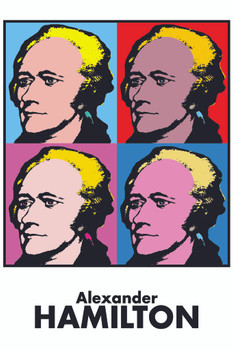 Alexander Hamilton Founding Father Pop Art Poster Colorful USA United States Politician Cool Wall Decor Art Print Poster 24x36