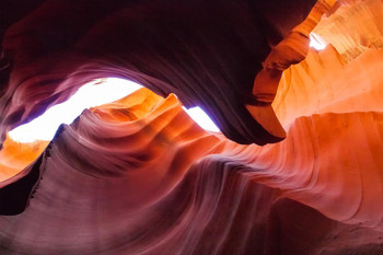 Laminated Antelope Canyon Rock Formations Landscape Photo Photograph Poster Dry Erase Sign 24x16