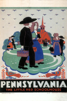 Pennsylvania Little Red Schoolhouse Vintage Cool Wall Decor Art Print Poster 16x24