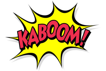 Kaboom Cartoon Comic Super Hero Explosion Cool Wall Decor Art Print Poster 16x24