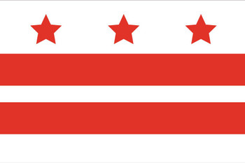 Laminated Washington DC City Flag Poster Dry Erase Sign 16x24