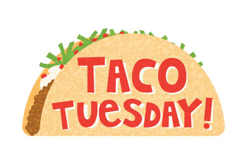 Laminated Taco Tuesday Funny Poster Dry Erase Sign 24x16