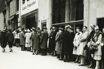 Laminated People in Line at James Robinson Cinema NYC B&W Photo Photograph Poster Dry Erase Sign 24x16