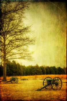 Civil War Cannons at Sunset Photo Photograph American History Stones River Battlefield Murfreesboro Union Army Cool Wall Decor Art Print Poster 24x16