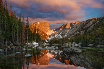 Laminated Dream Lake Rocky Mountain National Park Photo Photograph Poster Dry Erase Sign 24x16