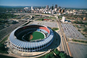 Laminated Atlanta Fulton County Stadium Atlanta Georgia Skyline Aerial Photo Photograph Poster Dry Erase Sign 24x16