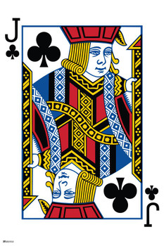 Jack of Clubs Playing Card Art Poker Room Game Room Casino Gaming Face Card Blackjack Gambler Cool Wall Decor Art Print Poster 16x24