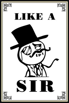 Like A Sir Internet Catchphrase Humorous Saying Cool Wall Art Print Poster 24x36