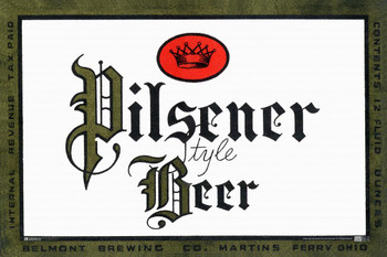 Belmont Brewery Ohio Pilsner Beer Pilsener Style Beer Vintage Brewery Decor Retro Decor Man Cave Stuff Bar Accessories Kitchen Decor Beer Signs Craft Beer Cool Wall Decor Art Print Poster 16x24