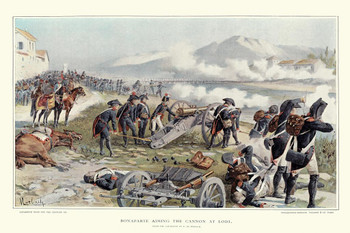 Laminated Napoleon Bonaparte at the Battle of Lodi Vintage Poster Dry Erase Sign 24x16