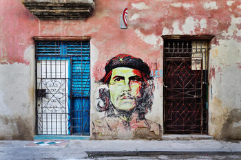 Laminated Che Guevara Mural Havana Cuba Photo Photograph Poster Dry Erase Sign 24x16