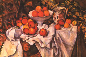 Cezanne Apples and Oranges Impressionist Posters Paul Cezanne Art Prints Nature Landscape Painting Flower Wall Art French Artist Wall Decor Garden Romantic Art Cool Wall Decor Art Print Poster 24x16