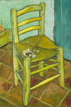 Vincent Van Gogh Chair Van Gogh Wall Art Impressionist Portrait Painting Style Fine Art Home Decor Smoking Furniture Realism Romantic Art Decorative Wall Decor Cool Wall Decor Art Print Poster 16x24