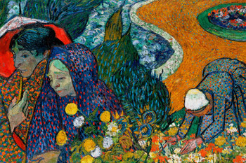 Vincent van Gogh Memory of the Garden at Etten Ladies of Arles Cool Wall Decor Art Print Poster 24x16